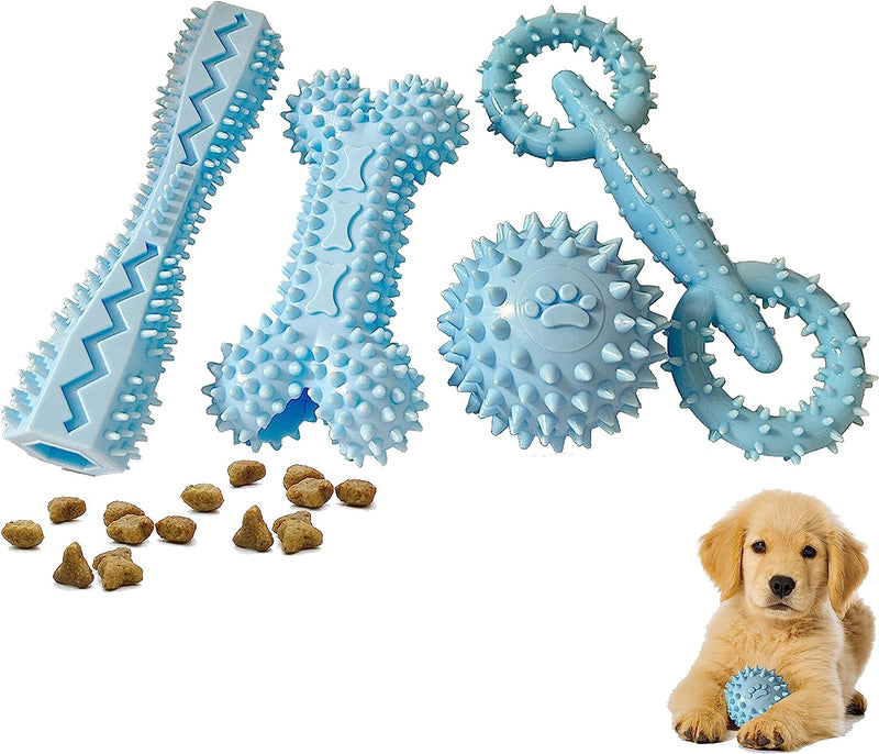 4 Pack Puppy Toys for 2-8 Months Teething Pets