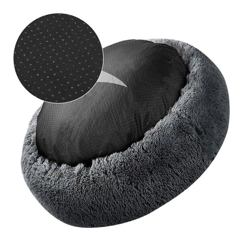 Dog  Round Plush Fluffy Kennel Bed