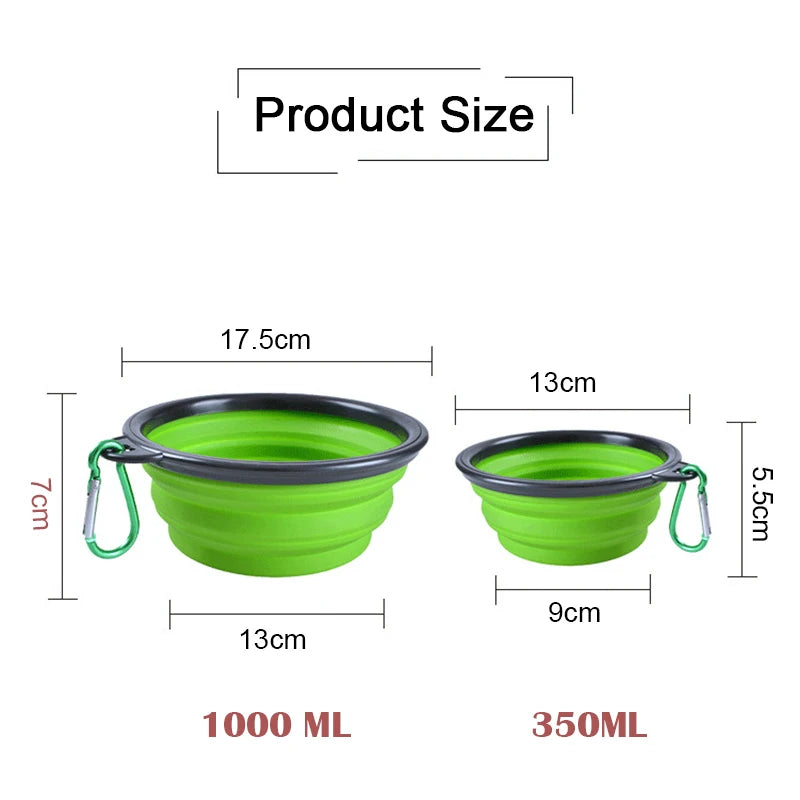 Dog Silicone Feeder Travel Bowl